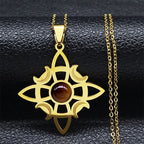 Viking Steel Pendant Celtic Knot Crescent Moon