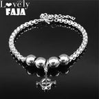 Band Beaded Bracelet — Stainless Steel