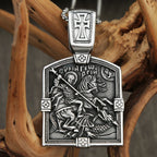 Cross Dragon Steel Pendant Vintage Large Slayer