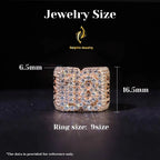 Moissanite Ring Custom Iced Out Name Ring Full Paved VVS Moissanite Hip Hop Personalized Letter Ring for Men Women