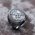 Vintage Lucifer Satan Witchcraft Ring — Stainless Steel