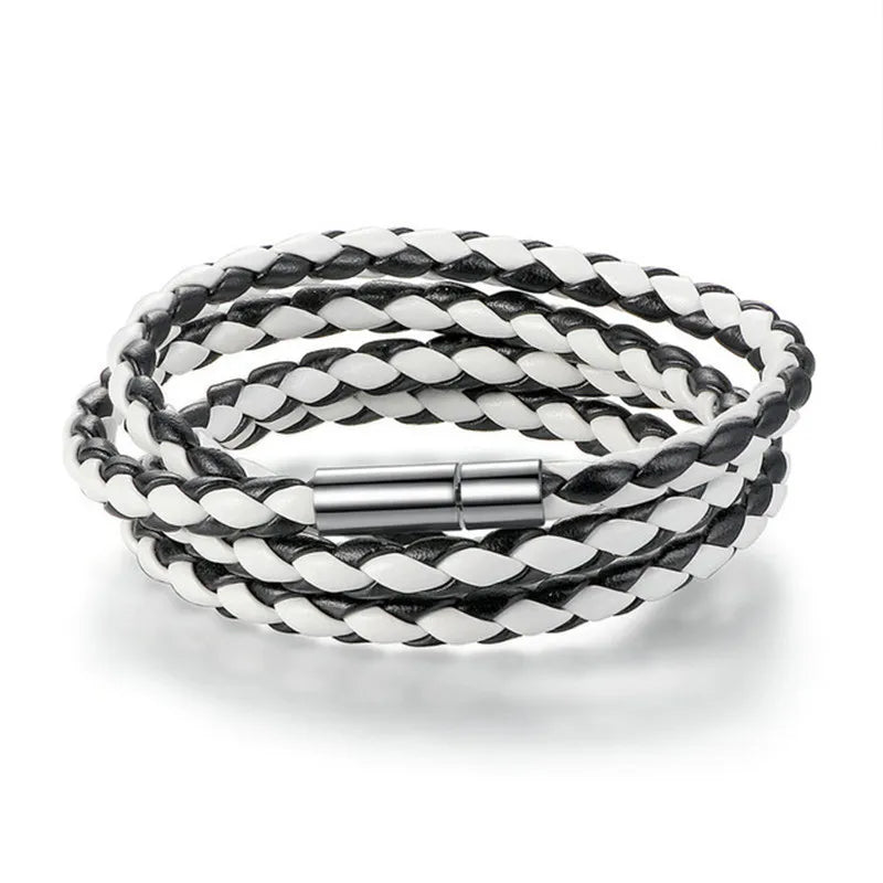 Simple Multilayer Leather Bracelet — 11 Colors, Men & Women