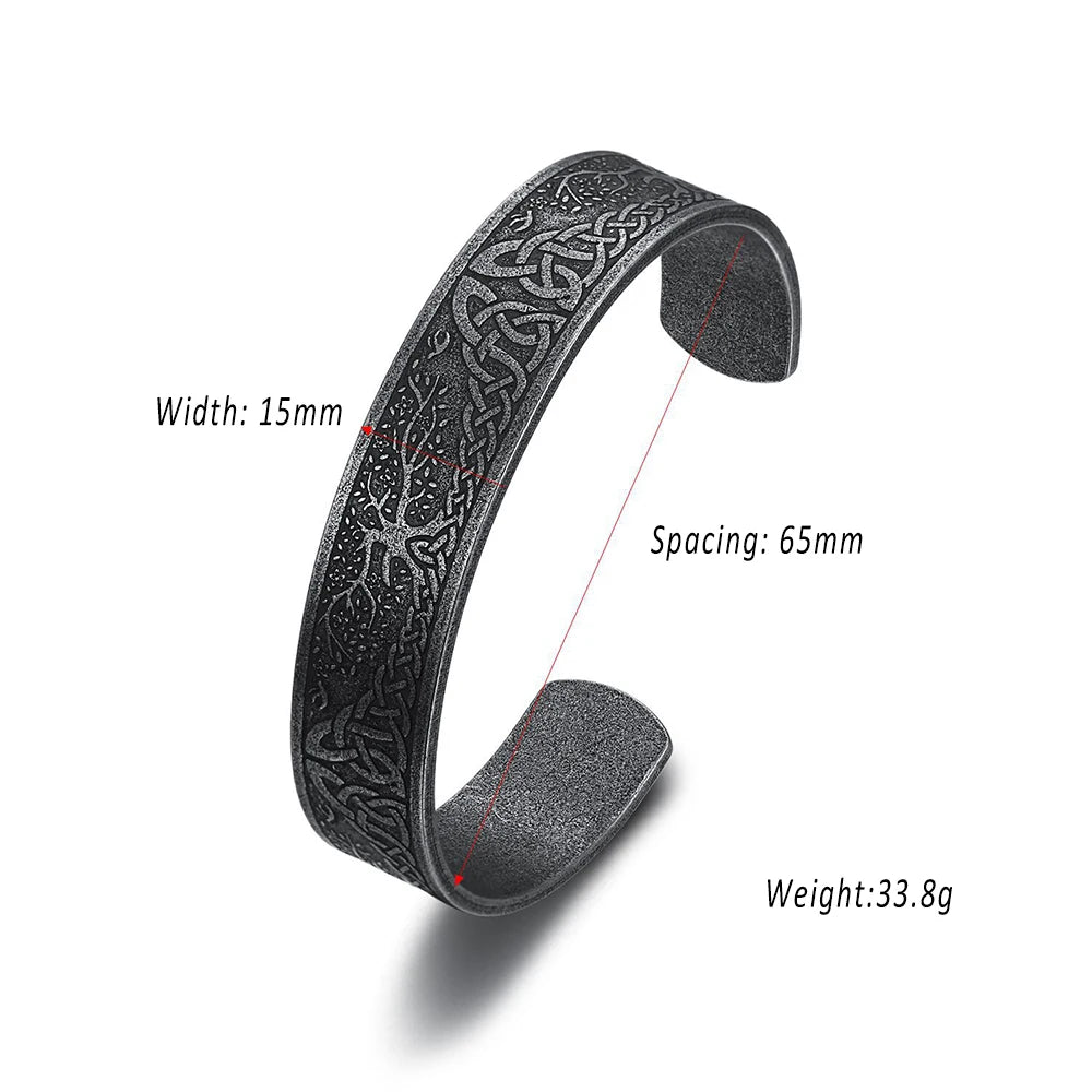 Nordic Rune Bracelet — Stainless Steel