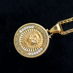 Hip Hop New Men's Lion King Tag Personalized Men's Jewelry 316L Stainless Steel with Rhinestone Necklace Pendant Jewelry