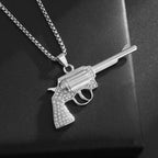 Hip-Hop Ak-47 Rifle Gun Pendant Necklace Men\'s Personalized Street Hip-Hop Rock Rap Party Jewelry