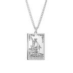Dawapara Vintage Tarot Card Necklace The Major Arcana Pagan Astrology Talisman Pendants Necklace Stainless Steel Jewelry