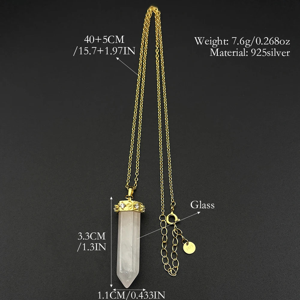 Geometric Two-Tone Pendant Sterling Pendulum Clavicle