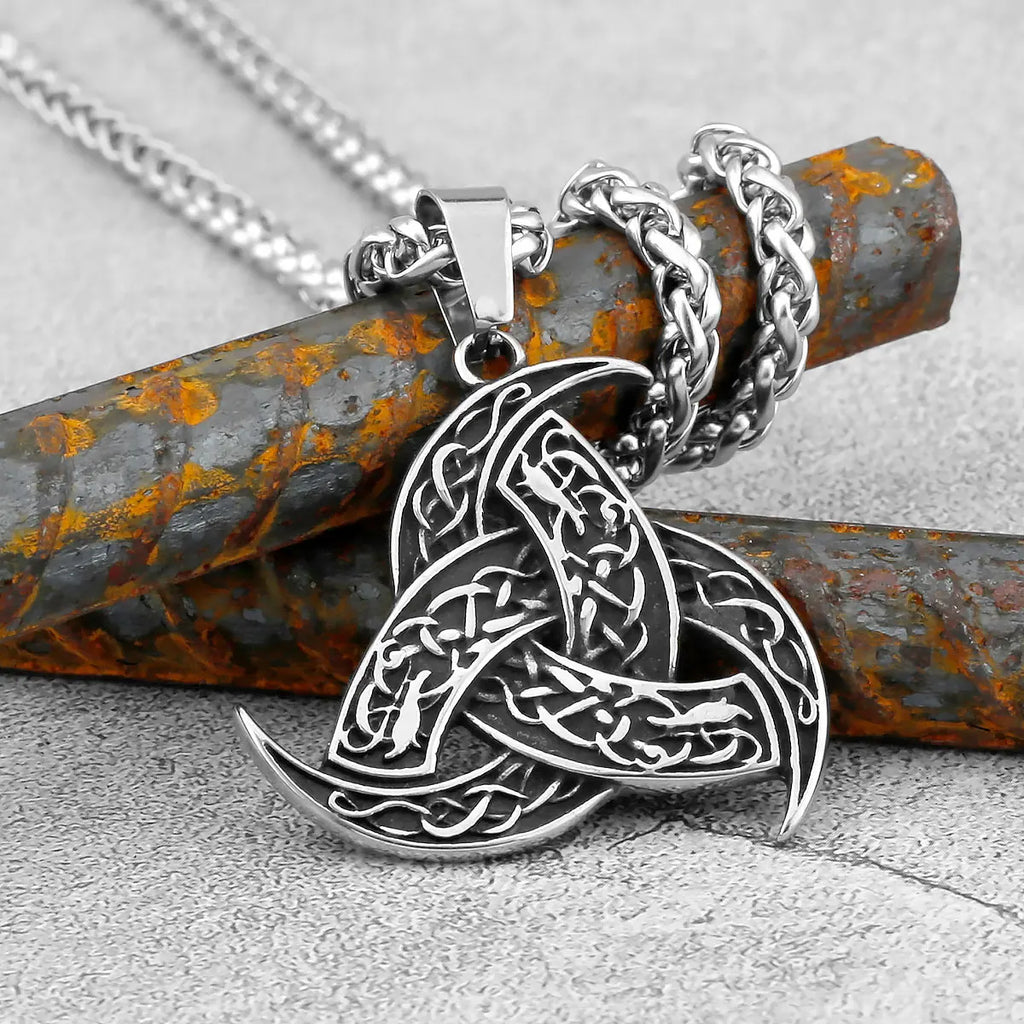 Celtic Trinity Knot Pendant Necklace — Stainless Steel