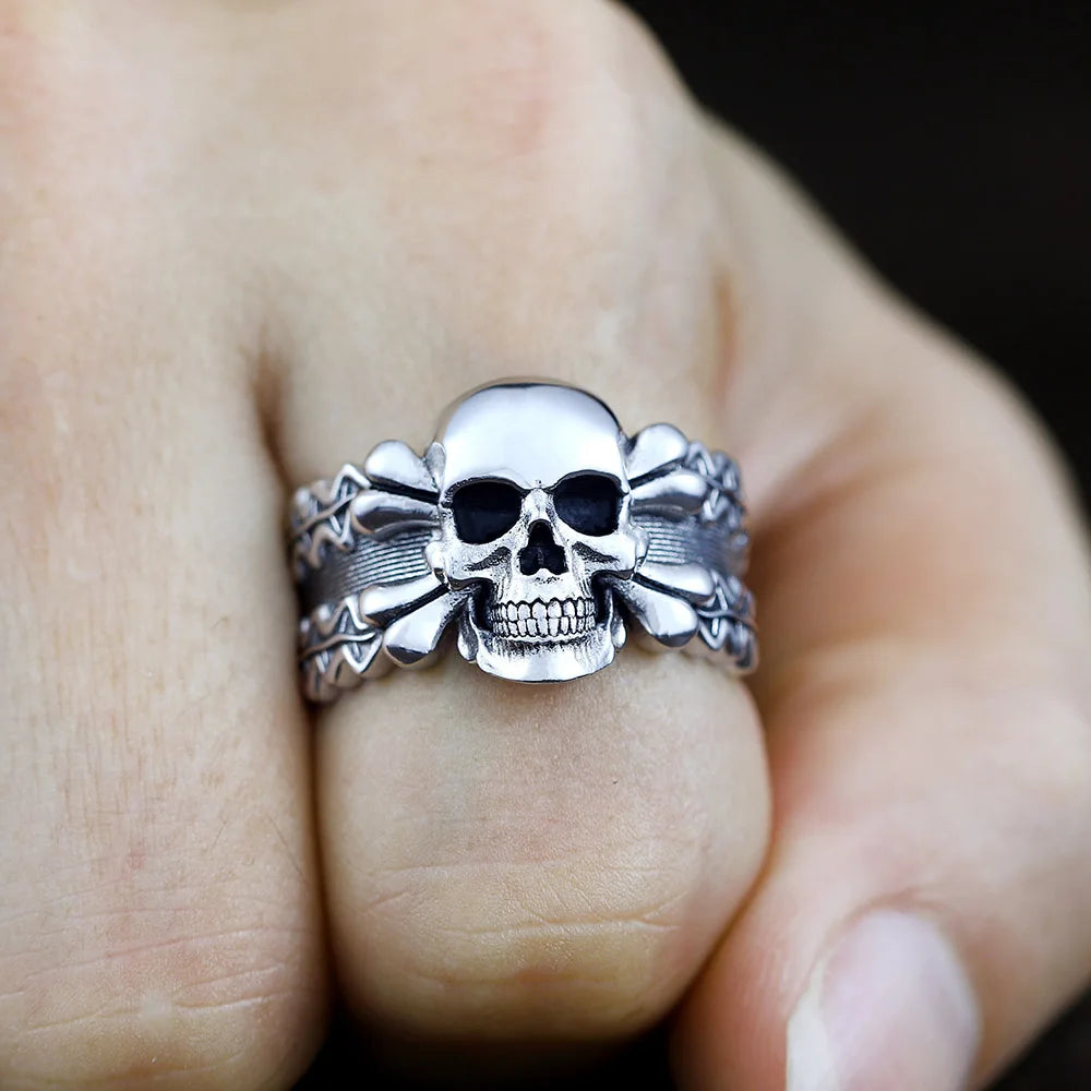 Skull Bones Ring — 925 Silver