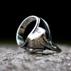 2023 new Arrival Design Stainless Steel Scandinavn Viking Raven Animal Odin Hammer Ring For Men Amulet Jewelry Drop