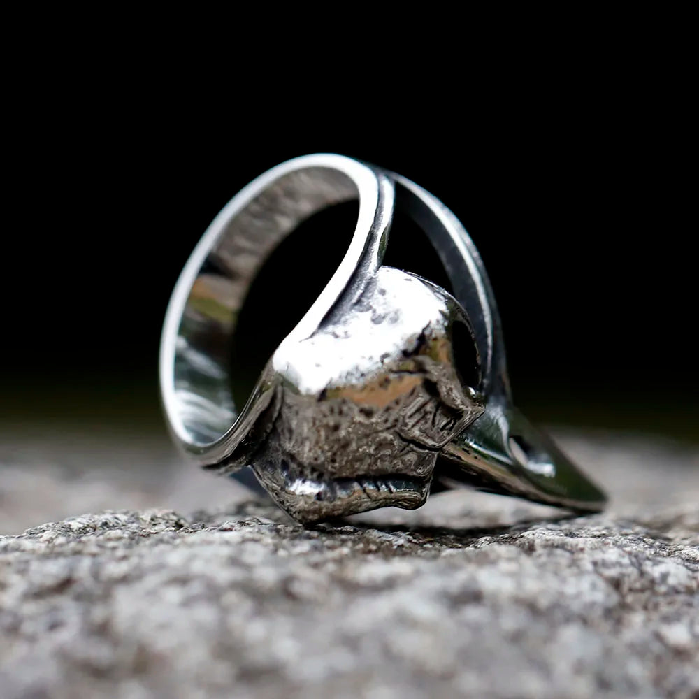 2023 new Arrival Design Stainless Steel Scandinavn Viking Raven Animal Odin Hammer Ring For Men Amulet Jewelry Drop