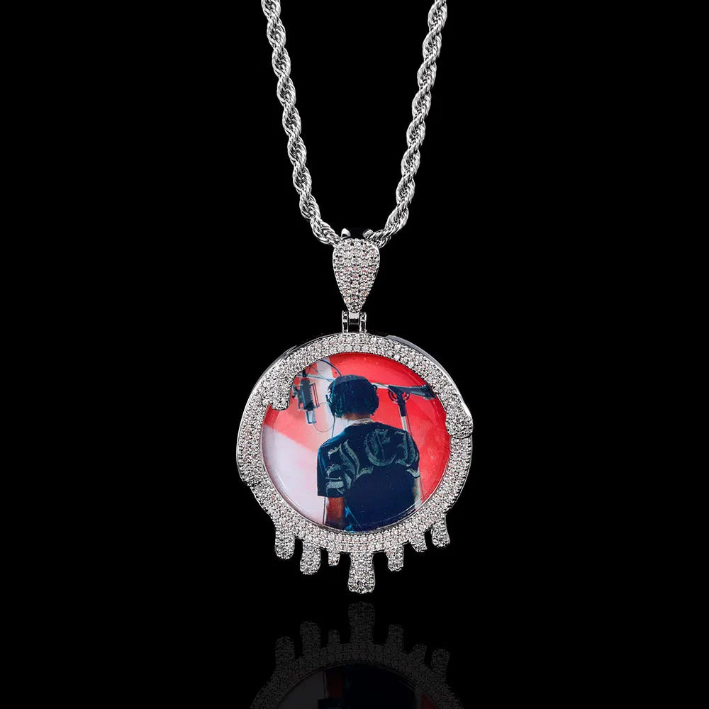 Iced Out Photo Pendant Necklace