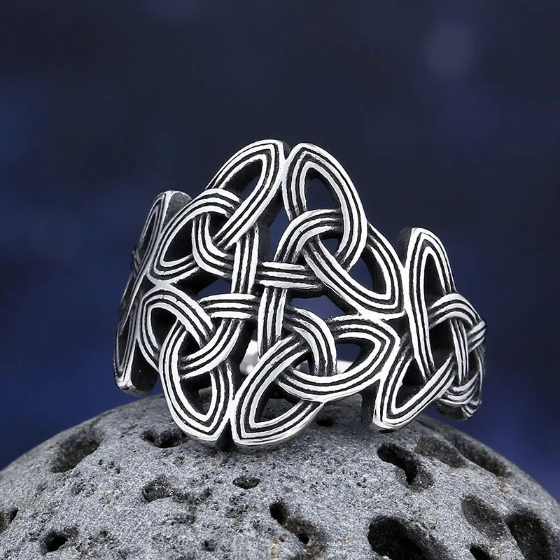 Celtic Knot Ring Polished Vintage for Men — 316L Stainless Steel