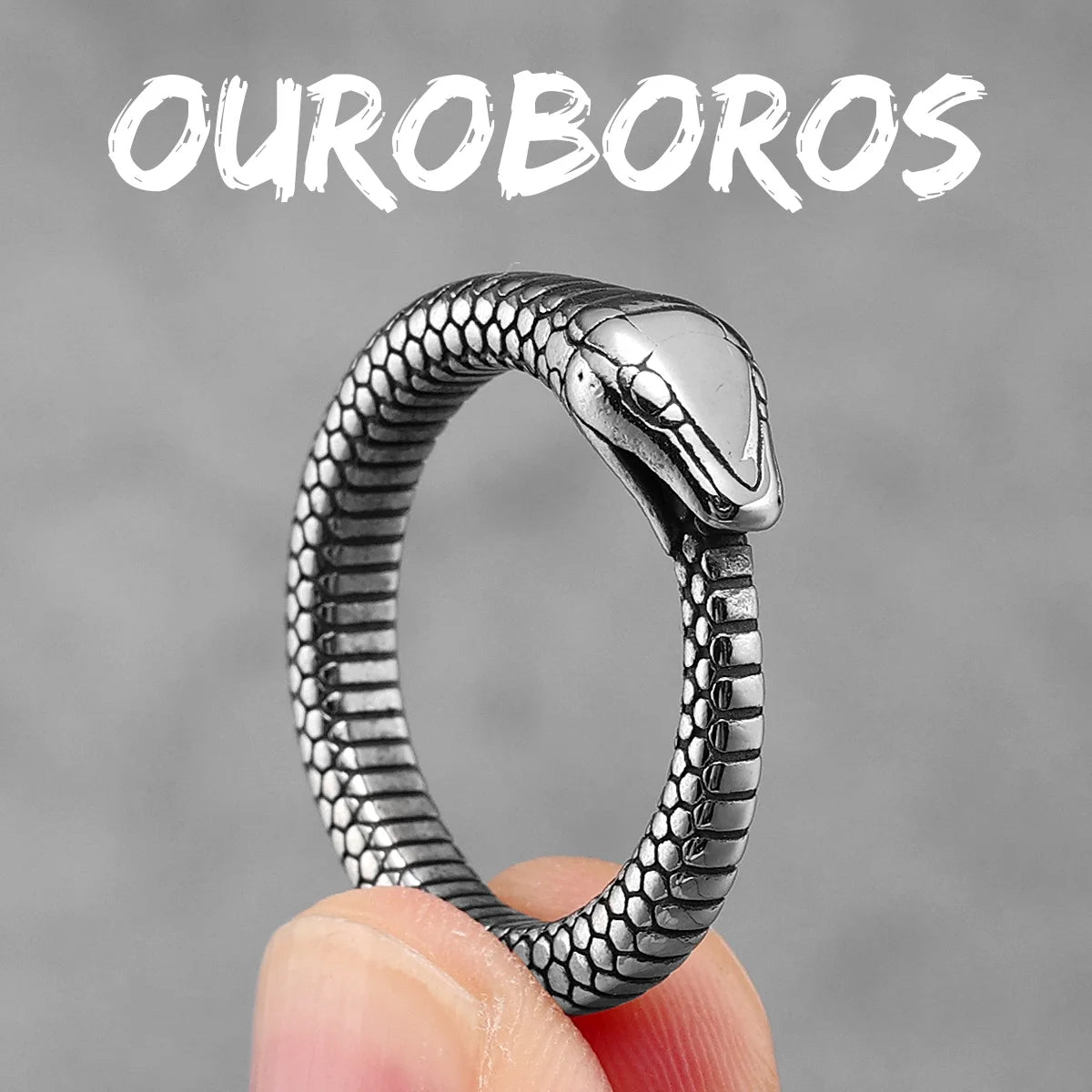 Animal Snake Cobra Series Stainless Steel Men Rings Punk Trendy for Women Fashion Jewelry Halloween Creativity Gift Wholesale
