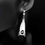 Gothic Silver Pendant Dark Style Owl Long Drop