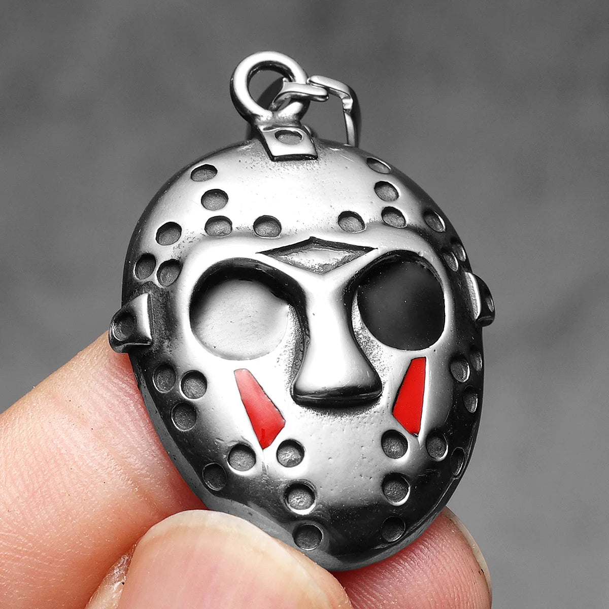 Gothic Jason Mask Stainless Steel Pendant Necklace