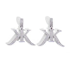 Silver 925 Iced Out Letter Pendant Moissanite