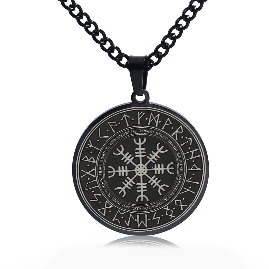 Quality Fashionable Medal Necklace Pendant Pirate Ship Compass Personality Men's Necklace Pendant Hip Hop Jewelry Trend