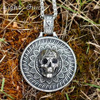 Round Skull Pendant Necklace — 316L Stainless Steel