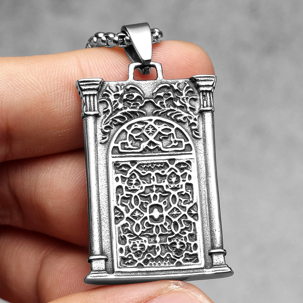 Angel Gabriel Pendant Necklace — Stainless Steel