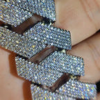 Iced Out Cuban Chain Necklace Stainless Steel 25MM