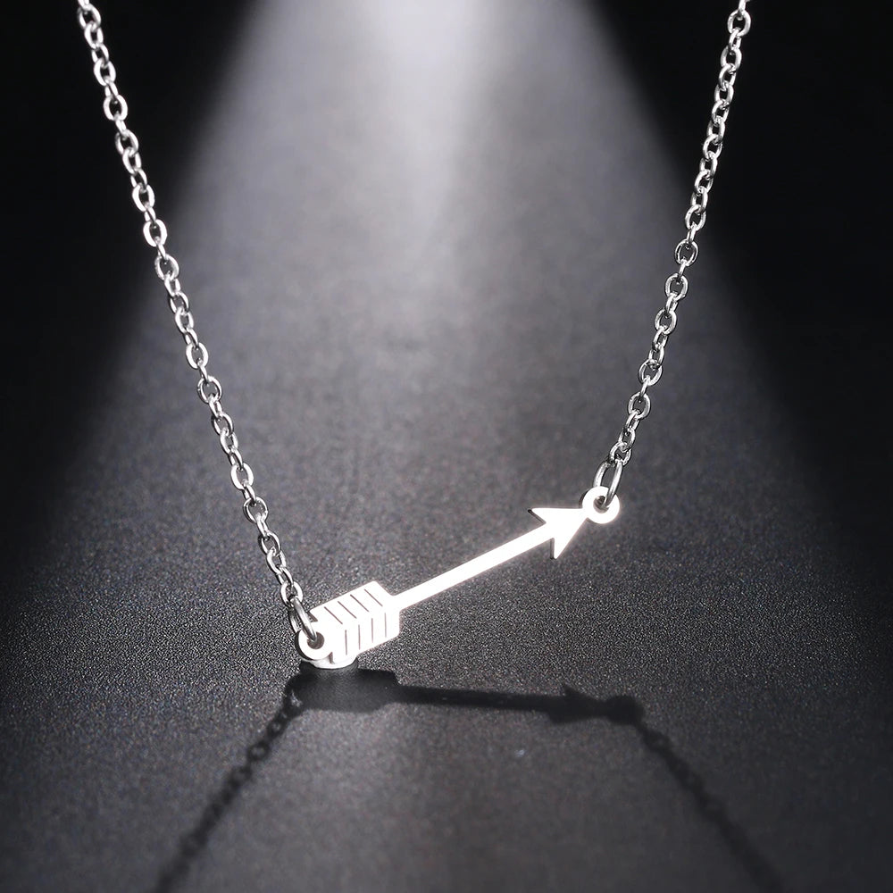 Lucky Love Arrow Charm Pendant Choker Necklace