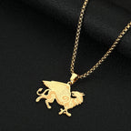 Anglo-Saxon Griffin Pendant Necklace — Stainless Steel
