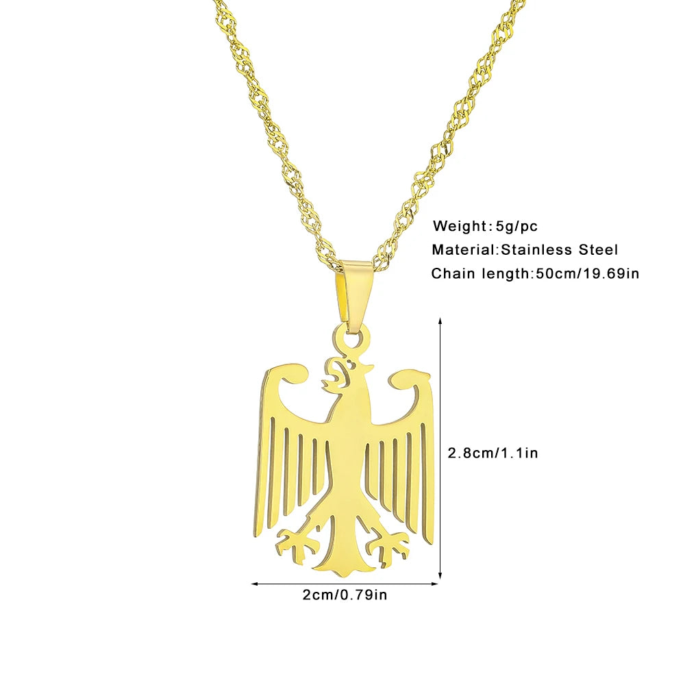 Germany Eagle Pendant Necklace — Stainless Steel