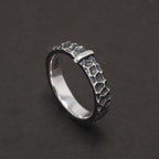 925 Sterling Silver Outlander Rings for Men Women Claire's Ring Retro Hammer Pattern Wedding Band Movie TV Show Jewelry