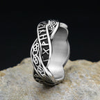 Odin Steel Ring Viking Letter Nordic Runes Punk