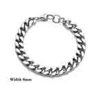 2022 New Trendy 316L Stainless Steel Base Chain Bracelet for Men Women Link Cuban Byzantine Coffee Beans Pig Nose Jewelry Gift