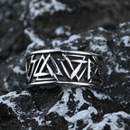 Viking Raven Valknut Amulet Ring — Stainless Steel
