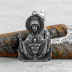 Creative Design Retro Stainless Steel Men's Viking Necklace Religious Belief Jesus Odin Valknut Jewelry Pendant Exquisite Gift
