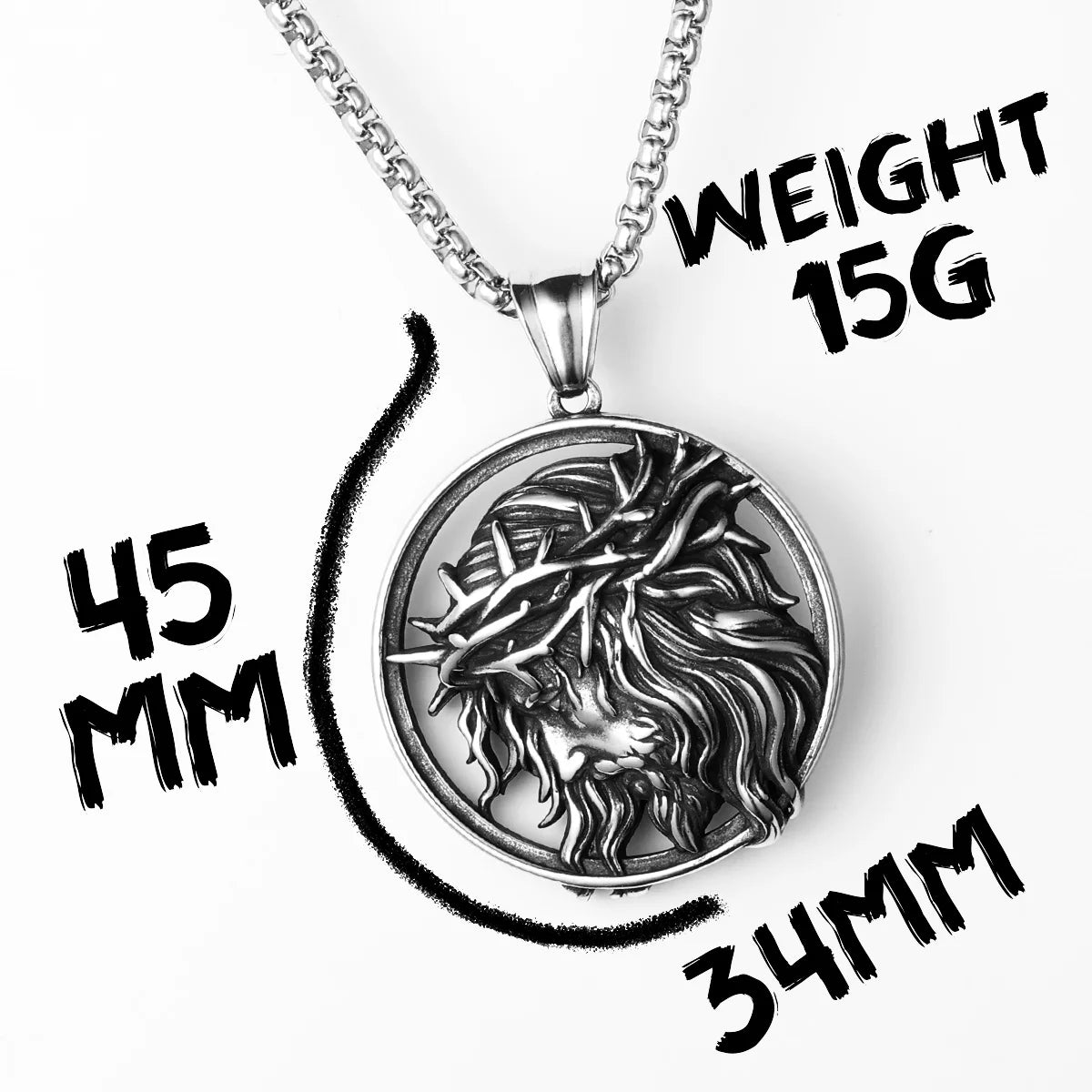 Crown of Thorns Pendant — Stainless Steel