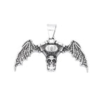 Skull Engine Demon Wings Pendant — Stainless
