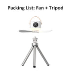 Portable Ceiling Fan, 4 Speeds, LED Display, 3-Level Night Light, 1-8H Timer, 3600mAh, Remote Control, Quiet USB Fan