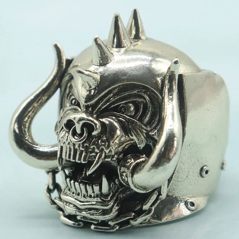 Buy 4 Get 1 Free Infernal Minotaur stainless steel For those who dare to channel darkness into unyielding strength Mens Rings