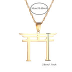 Shinto Symbol Pendant Necklace — Stainless Steel