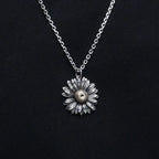 Original Van Gogh sunflower sunflower men's necklace high sense pendant nautical compass retro fashion trend pendant
