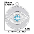 7Pcs No Fade Stainless Steel Wicca Moon Sun Egyptian Ankh Life Cross Pendant DIY Fatima Hand Turkish Evil Eye кулон Jewelry