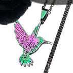 Hummingbird Gold Pendant Necklace — Stainless Steel