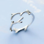 Fashion Goth Double Layer Rose Couple Rings for Men Women Retro Opening Stainless Steel Thorns Punk Finger Ring Jewelry
