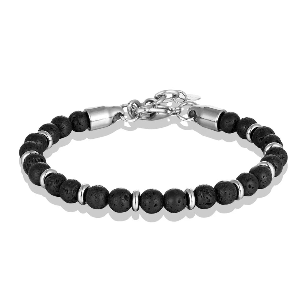 6mm Tiger Eye Beads Strand Bracelets Men Women Charm Stainless steel Chain Colorful Natural Stone Bracelet Male Jewelry
