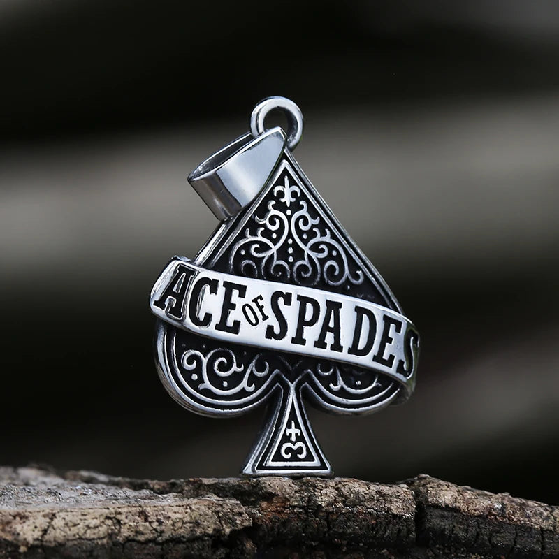 Poker Stainless Steel Pendant Necklace