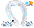 2026 New Upgrade Semiconductor Refrigeration Neck Fan Intelligent Digital Display Cold And Hot Dual-purpose Bladeless