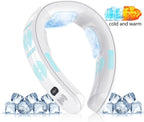 2026 New Upgrade Semiconductor Refrigeration Neck Fan Intelligent Digital Display Cold And Hot Dual-purpose Bladeless