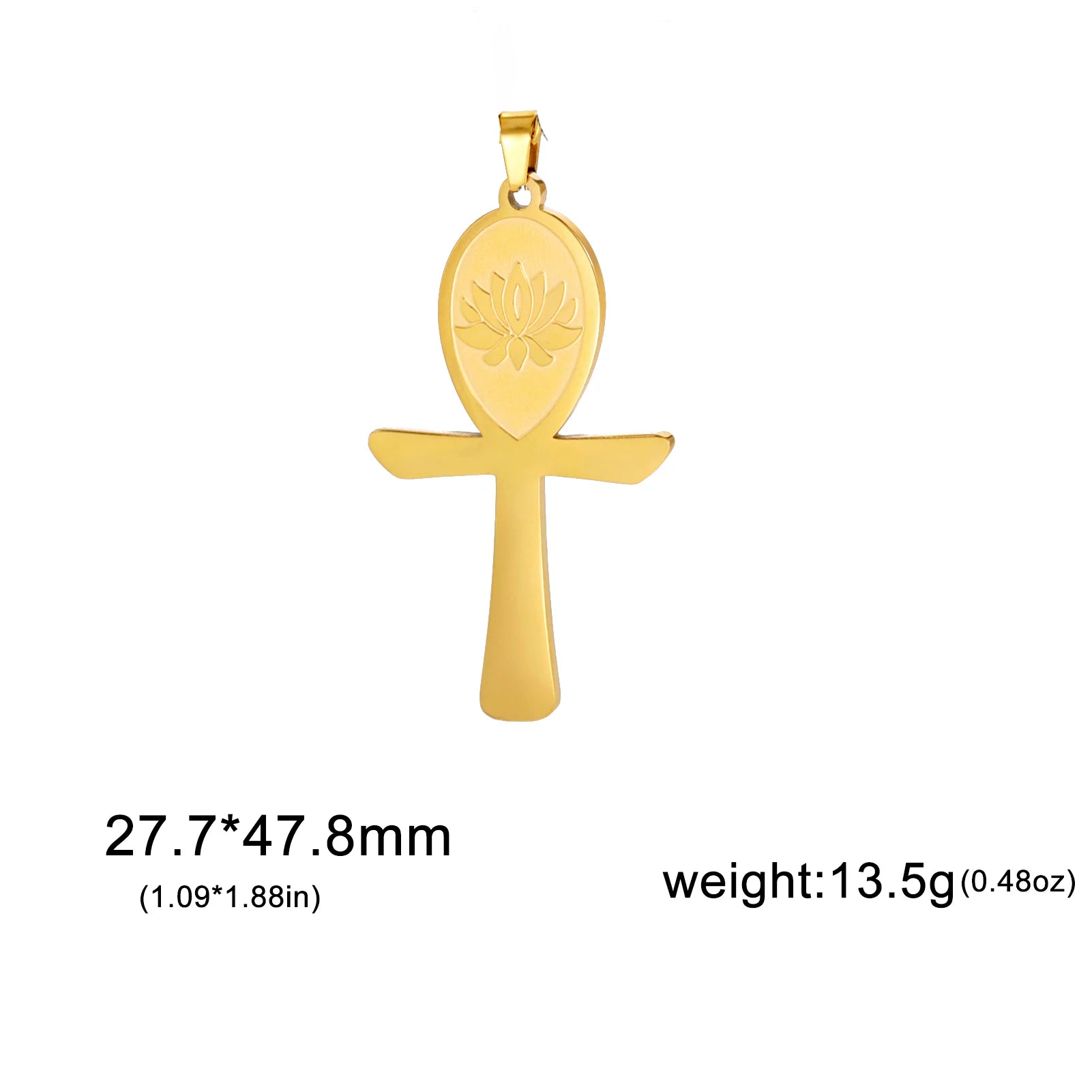 LIKGREAT Egyptian Ankh Cross Egypt Eye Pendant for Necklace Earrings Stainless Steel Eye of Horus Charms for Jewelry