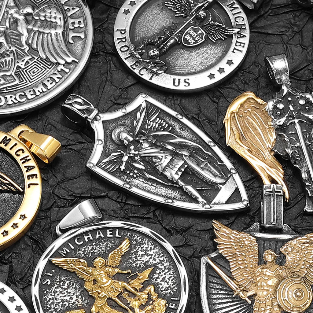 Archangel Michael Pendant — Stainless Steel