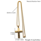 Jesus Cross Praying Hand Pendant — Gold