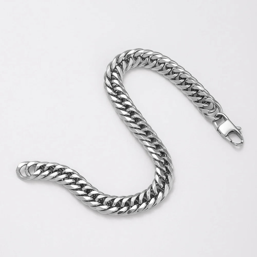 Stainless Steel Men's Bracelet Hip Hop Cuban Chain Titanium Steel Bracelet Simple Jewelry Fashion Hand Jewelry